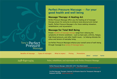 Tony’s Perfect Pressure Massage